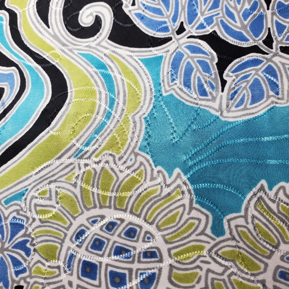 JM Collection Women 3/4 sleeve liquid knit round neckline top 1X plus size - Picture 9 of 10